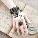 Dark Lolita Necklace with Hearts Wings Metal Collar