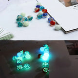 Glowing Stone Pendant Necklace Dark Luminous Fluorescent Spherical Crystal