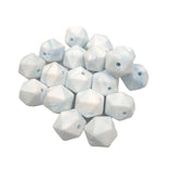 Dark Marble Icosahedron Silicone Bead for DIY Crafts