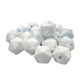 Dark Marble Icosahedron Silicone Bead for DIY Crafts