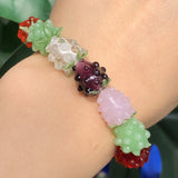 Dark Red Grape Fruit Lampwork Glass Beads for Jewelry Making