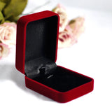 Dark Red Square Earring Pendants Display Case Organizer