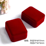 Dark Red Square Earring Pendants Display Case Organizer