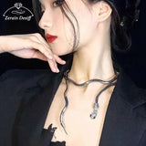 Exaggerated Snake Necklace Collar for Girl