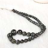 Dark Green Transparent Flash Stone Necklace Mature Style