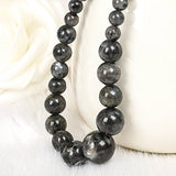 Dark Green Transparent Flash Stone Necklace Mature Style