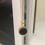 Starry Moon Pendant Necklace 925 Sterling Silver Zircon Jewelry