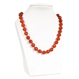 10mm Dark Red Chalcedony Semi Precious for Romantic Occasions