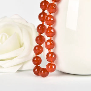 10mm Dark Red Chalcedony Semi Precious for Romantic Occasions