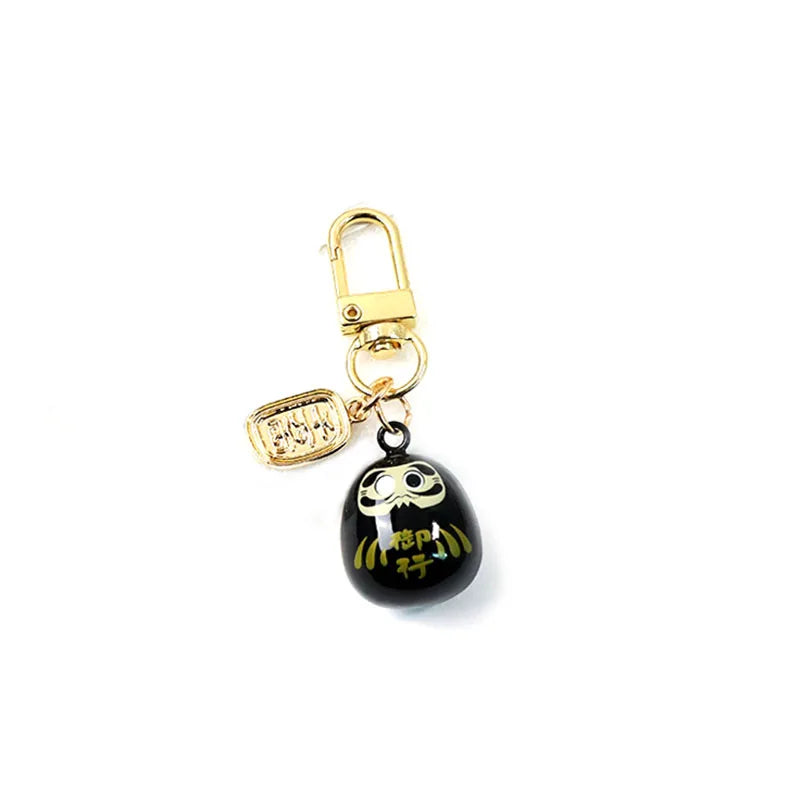 Daruma Koi Metal Jingle Bell Charms Good Luck Pendant for Kids