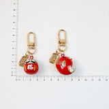 Daruma Koi Metal Jingle Bell Charms Good Luck Pendant for Kids