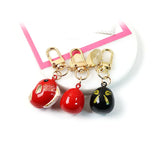 Daruma Koi Metal Jingle Bell Charms Good Luck Pendant for Kids
