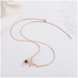 925 Silver Necklace Pet Photo Projection Personalized Family Gift