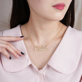 Butterfly Name Necklace 18k Plated Stainless Steel Personalized Pendant