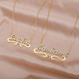 Butterfly Name Necklace 18k Plated Stainless Steel Personalized Pendant