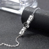 925 Silver Personalized Bracelet Women Photo Projection Pet Picture Couple Gift
