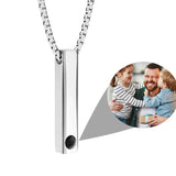 Bar Necklace Personality Projection Pendant Fathers Gift Men Women