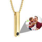 Bar Necklace Personality Projection Pendant Fathers Gift Men Women