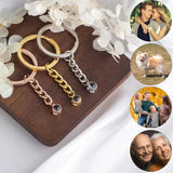 Projection Photo Keychain Women Personalized Pet Dog Cat Picture Memorial