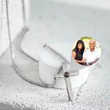 Cross Projection Necklace Men Memorial For Birthday Anniversary Jewelry