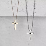 Cross Projection Necklace Men Memorial For Birthday Anniversary Jewelry