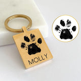 Personalized Pet Photo Keychain - Stainless Steel Dog Tag Key Chain