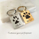 Personalized Pet Photo Keychain - Stainless Steel Dog Tag Key Chain