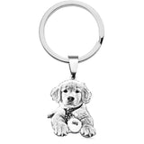 Custom Pet Photo Keychain Stainless Steel Dog Tag Key Chain