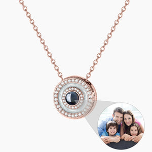 Custom Picture Necklace for Women Personalized Round Pendant Jewelry
