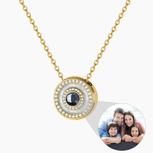 Custom Picture Necklace for Women Personalized Round Pendant Jewelry