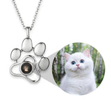Personalized Pet Photo Paw Necklace Birthday Gift