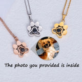 Personalized Pet Photo Paw Necklace Birthday Gift