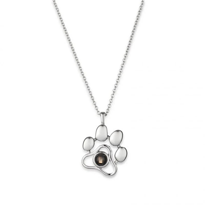 Personalized Pet Photo Paw Necklace Birthday Gift