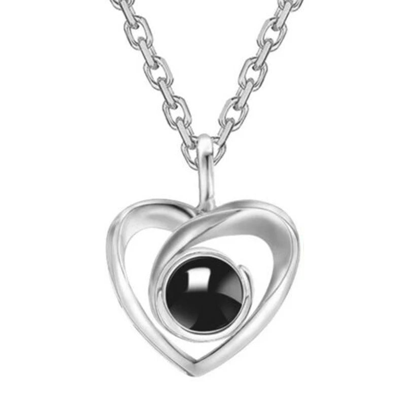 Love Necklace Projection Photo Necklace Personalized Couples Picture Necklace