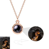 Personalized Photo Necklace for Women Round Pendant Memorial Gift