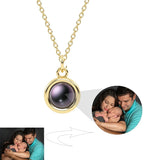 Personalized Photo Necklace for Women Round Pendant Memorial Gift