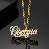 Personalized Two Tone Nameplate Necklace