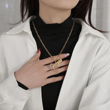 Personalized Two Tone Nameplate Necklace