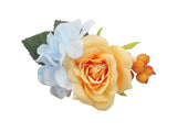 Champagne Hydrangea Rose Clips Wedding Hair Flowers Accessories