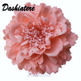 Large Peony Hair Flower Brooch Pin Blush Pink Hawaiian Party Head Accessories