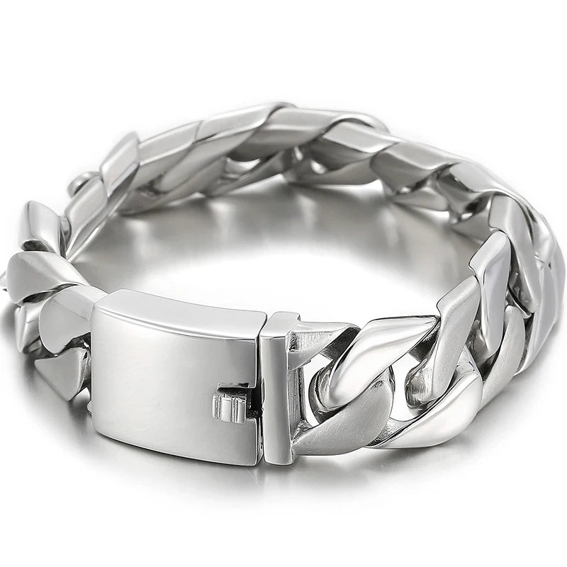 Engraveable Men's Stainless Steel Wrist Bracelets