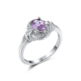 Amethyst Knuckleduster Wedding Bands Couple Pink Gemstones Fine Jewelry