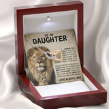 Dad To My Daughter Lion Dad Christmas Gift Father Daughter Necklace
