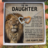 Dad To My Daughter Lion Dad Christmas Gift Father Daughter Necklace
