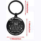 Daughter from Mom Dad Keychain for Teen Girls, Funny Gift