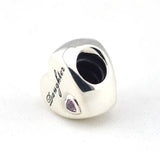 Daughter Heart Charms 925 Sterling Silver Beads for Jewelry Making