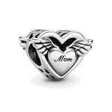 Mom Daughter Love 925 Silver Heart Charm Bracelet Necklace