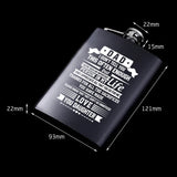 Portable Stainless Steel Hip Flask Whiskey Alcohol Bottle