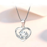 Daughter Dad Crystal Pendant Necklace Women Jewelry