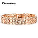 Rose Bracelet Bangle for Women Girls Carved Chain Wristband